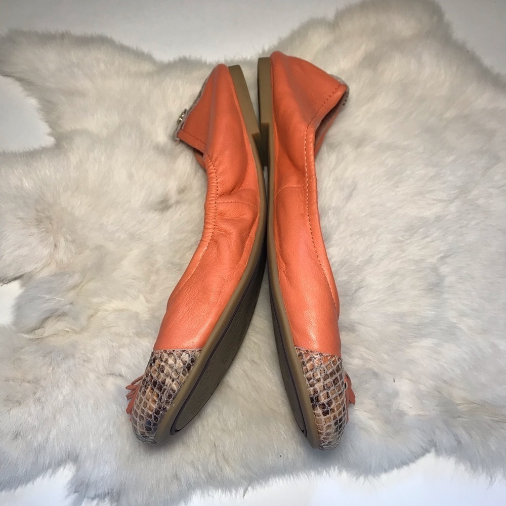 Elliott Lucca Ballet Flat Coral Python Tassel 8.5 - image 3